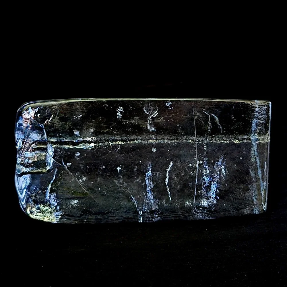Iittala Arkipelago Glass Candle Holder Timo Sarpaneva Finland Triangle Ice 5.75